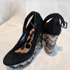 Jessica Simpson Mary Jane glitter Wedges